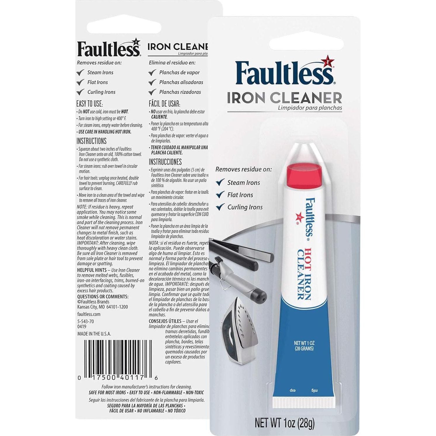 Faultless Starch 40110 Faultless Hot Iron Cleaner1oz (28 Grams),017500401107