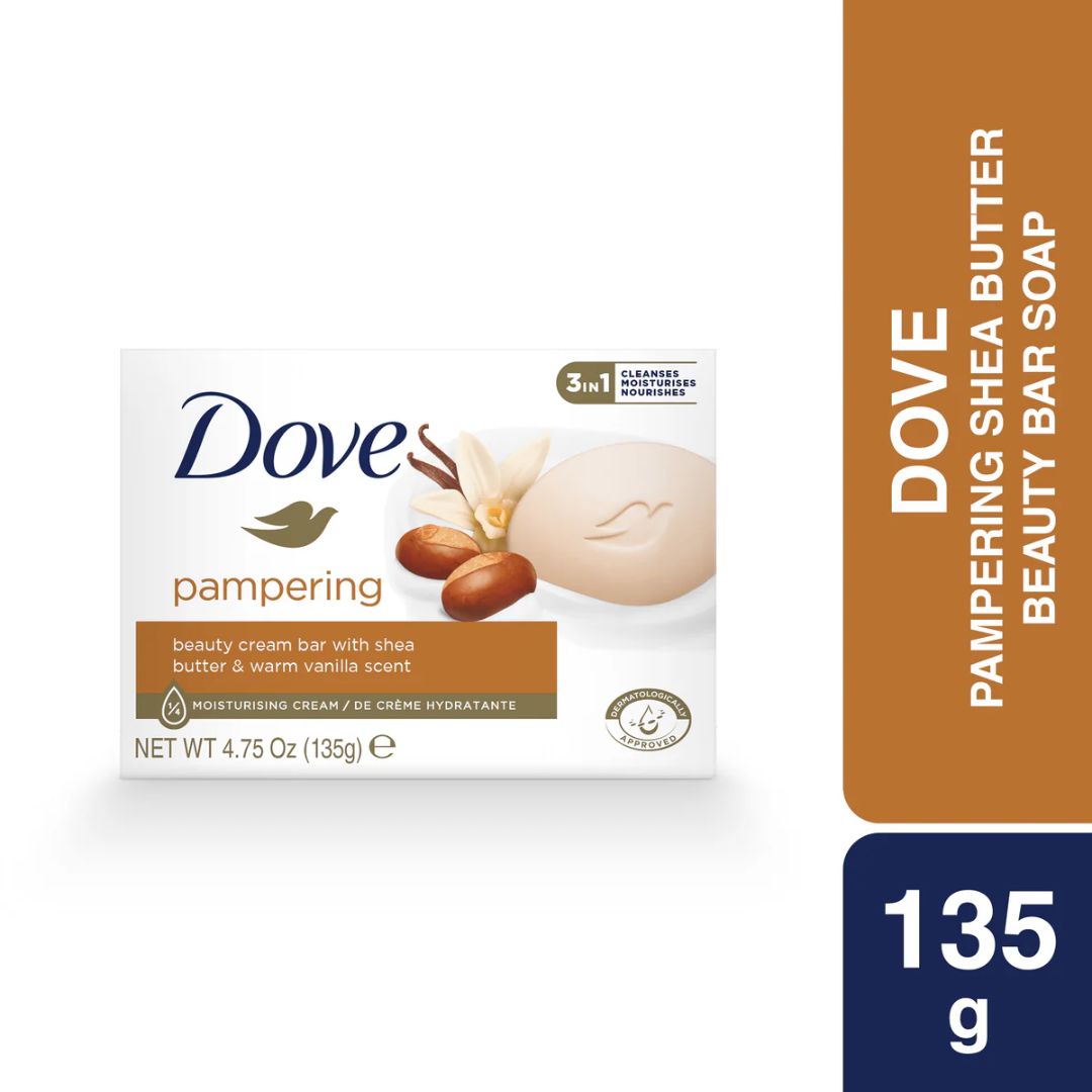 Dove Beauty Bar Purely Pampering Shea Butter & Warm Vanilla Soap 135g,8690637647420