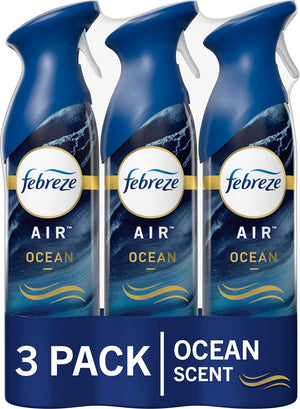 Febreze Air Mist Air Freshener Spray, Odor-Fighting Room Spray, Ocean Scent, 88oz, Pack of 3