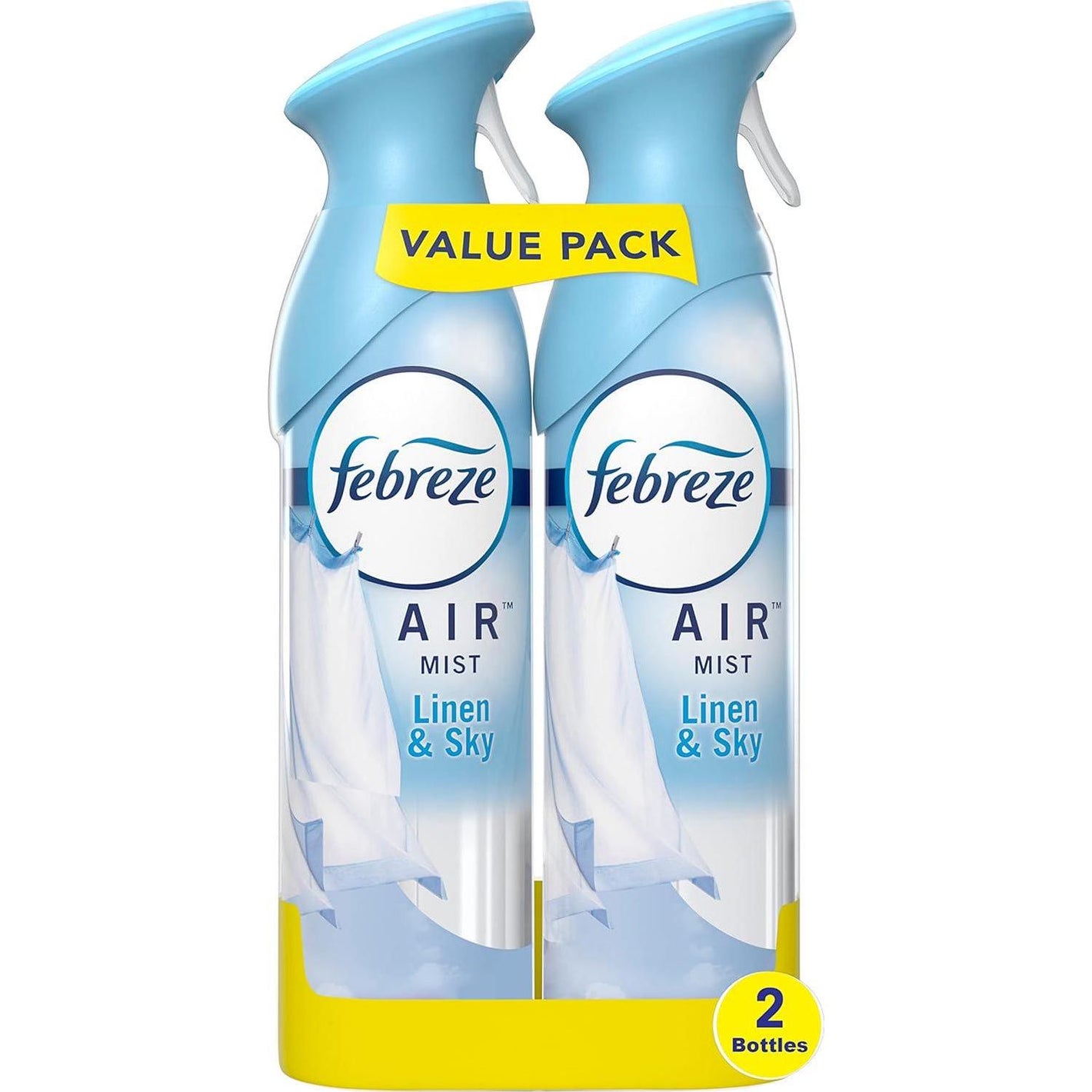 Febreze Febreze Air Mist Air Freshener Spray, Odor-Fighting Room Spray, Air Fresheners For Home And Bathroom And Kitchen, Aerosol Can, Linen And Sky Scent, 8.8oz, 2 Count