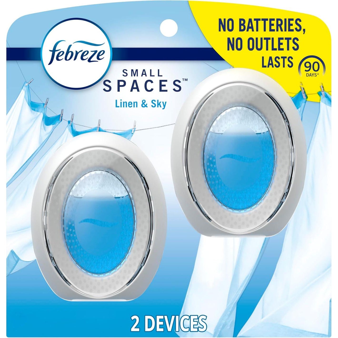 Febreze Febreze Bathroom Air Freshener, Odor-Fighting, Plug In Alternative, Air Fresheners For Home And Bathroom And Kitchen, Closet Air Fresheners, Linen And Sky Scent, 2 Count