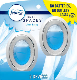 Febreze Febreze Bathroom Air Freshener, Odor-Fighting, Plug In Alternative, Air Fresheners For Home And Bathroom And Kitchen, Closet Air Fresheners, Linen And Sky Scent, 2 Count