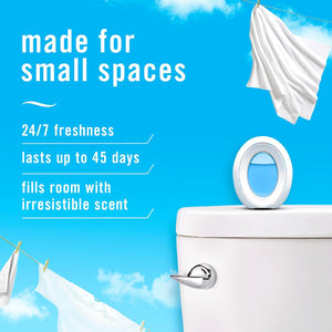 Febreze Small Spaces Air Freshener, Odor Fighting & Fresh Scent, Linen & Sky, Plug-In Alternative, 4 Count