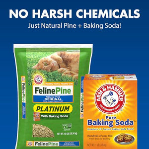 Feline Pine Platinum Cat Litter, 18 lb, Non-Clumping Natural Litter, Superior Odor Control