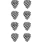 Fender Celluloid Guitar Picks, Stocking Stuffers, Guitar Accessories, 351 Shape, Checkerboard, Medium, 8-pack,