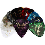 Fender Classic Celluloid Guitar Picks 351 Shape, Stocking Stuffers, Guitar Accessories, Color Medley, Medium, 12-Pack,