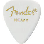 Fender Classic Celluloid Guitar Picks 351 Shape, Guitar Accessories, White, Heavy, 12-Pack,