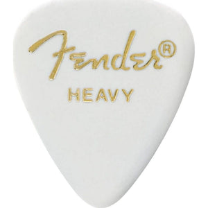 Fender Classic Celluloid Guitar Picks 351 Shape, Guitar Accessories, White, Heavy, 12-Pack,