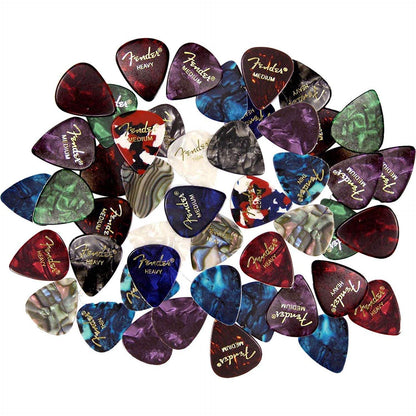 Fender Premium 48 Pack Picks Sampler - Includes Thin, Medium And Heavy Gauges (Austin Bazaar Exclusive),