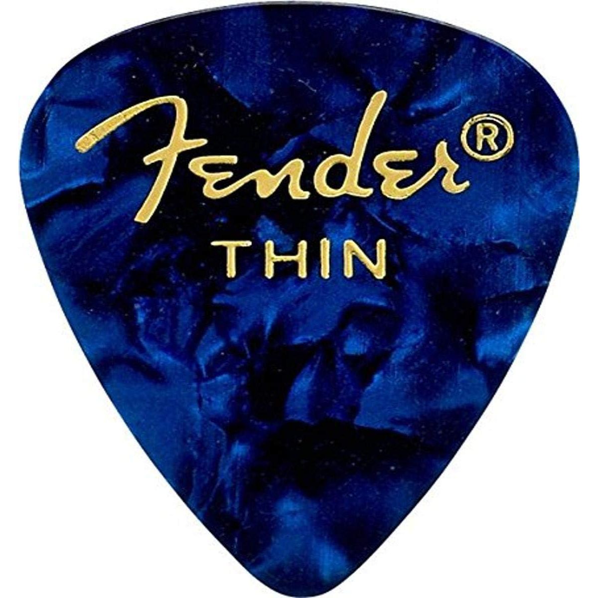 Fender Premium Celluloid Guitar Picks 351 Shape, Guitar Accessories, Blue Moto, Thin, 144-Pack,