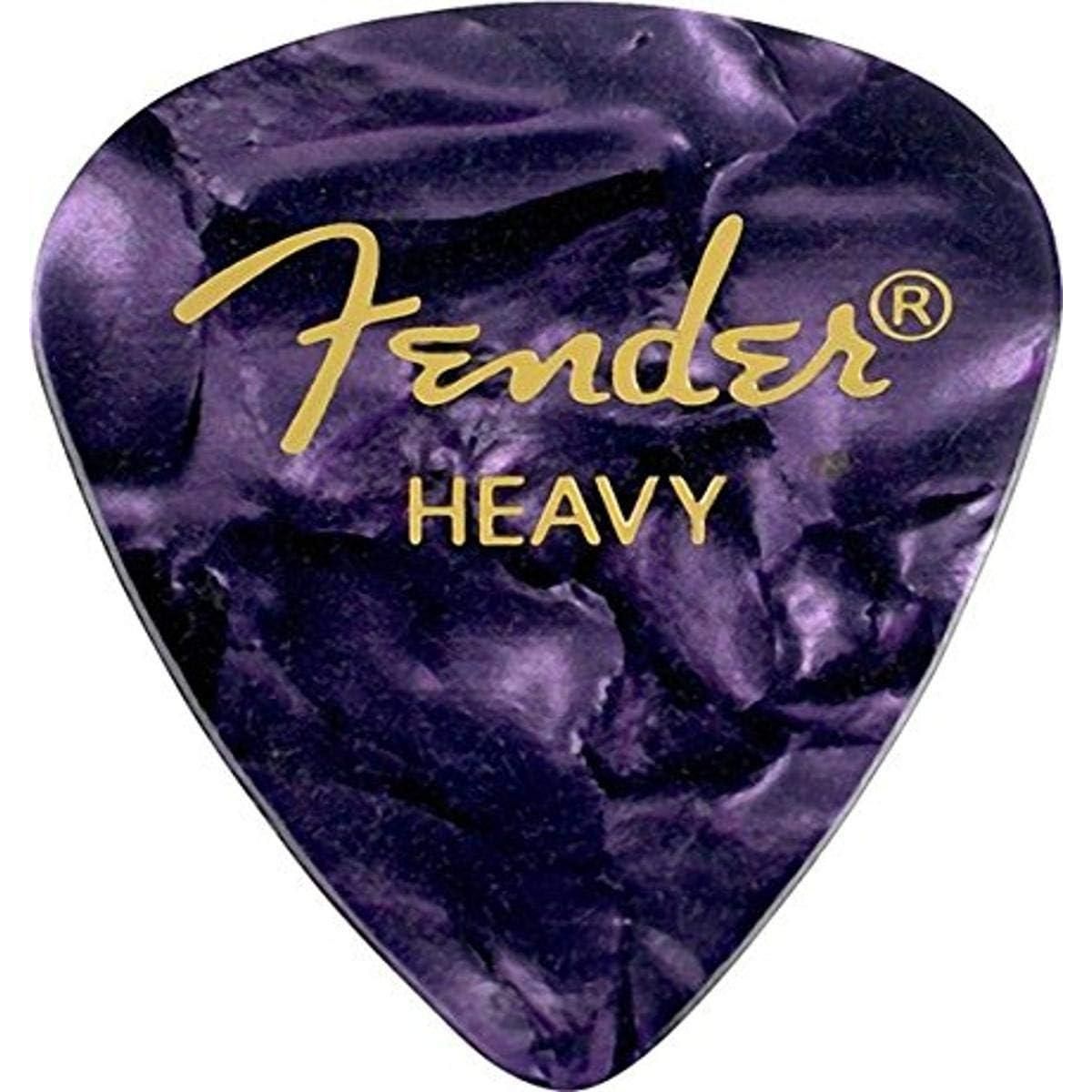 Fender Premium Celluloid Guitar Picks 351 Shape, Guitar Accessories, Purple Moto, Heavy, 144-Pack,