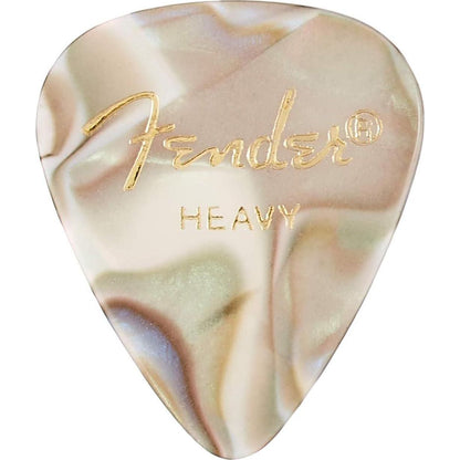 Fender Premium Celluloid Guitar Picks 351 Shape, Guitar Accessories, Abalone, Heavy, 144-Pack,