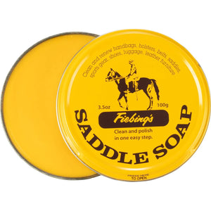 Fiebing's Yellow Saddle Soap For Leather (3.5 Oz Tin) - Leather Cleaner And Conditioner To Soften, Protect And Restore Leathercraft - Leather Soap For Car Seat, Couch, Shoe, Purse, Boot, Bag, And Saddles,