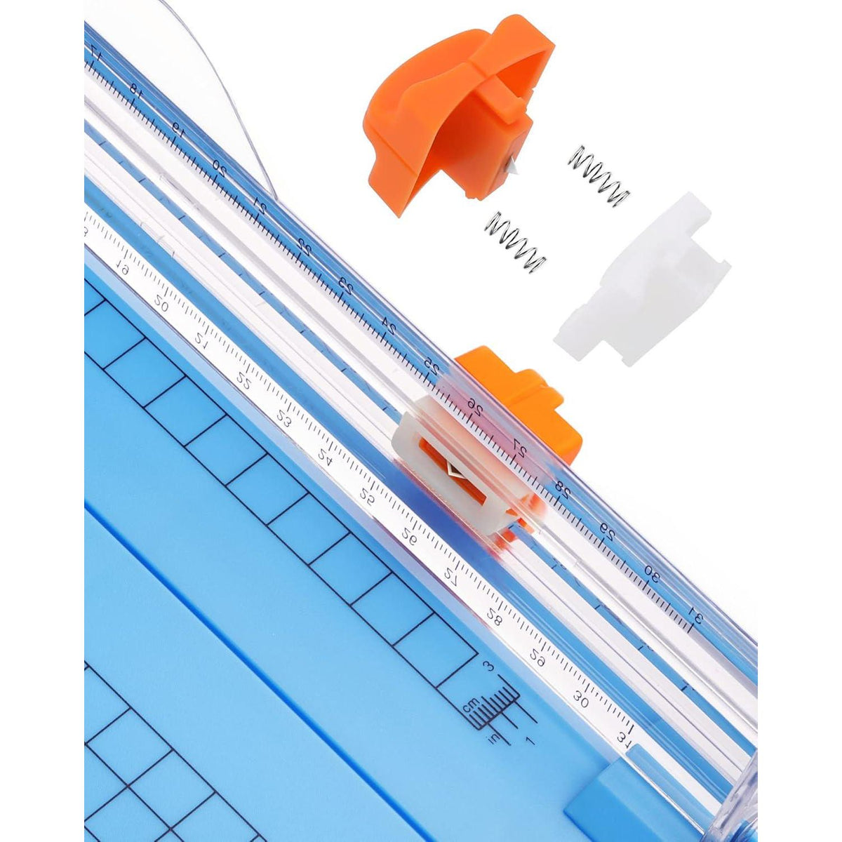 Firbon Blue A4 Paper Cutter, 12 Inch Titanium Straight Paper Trimmer With Side Ruler For Scrapbooking Craft, Paper, Coupon, Label, Cardstock,