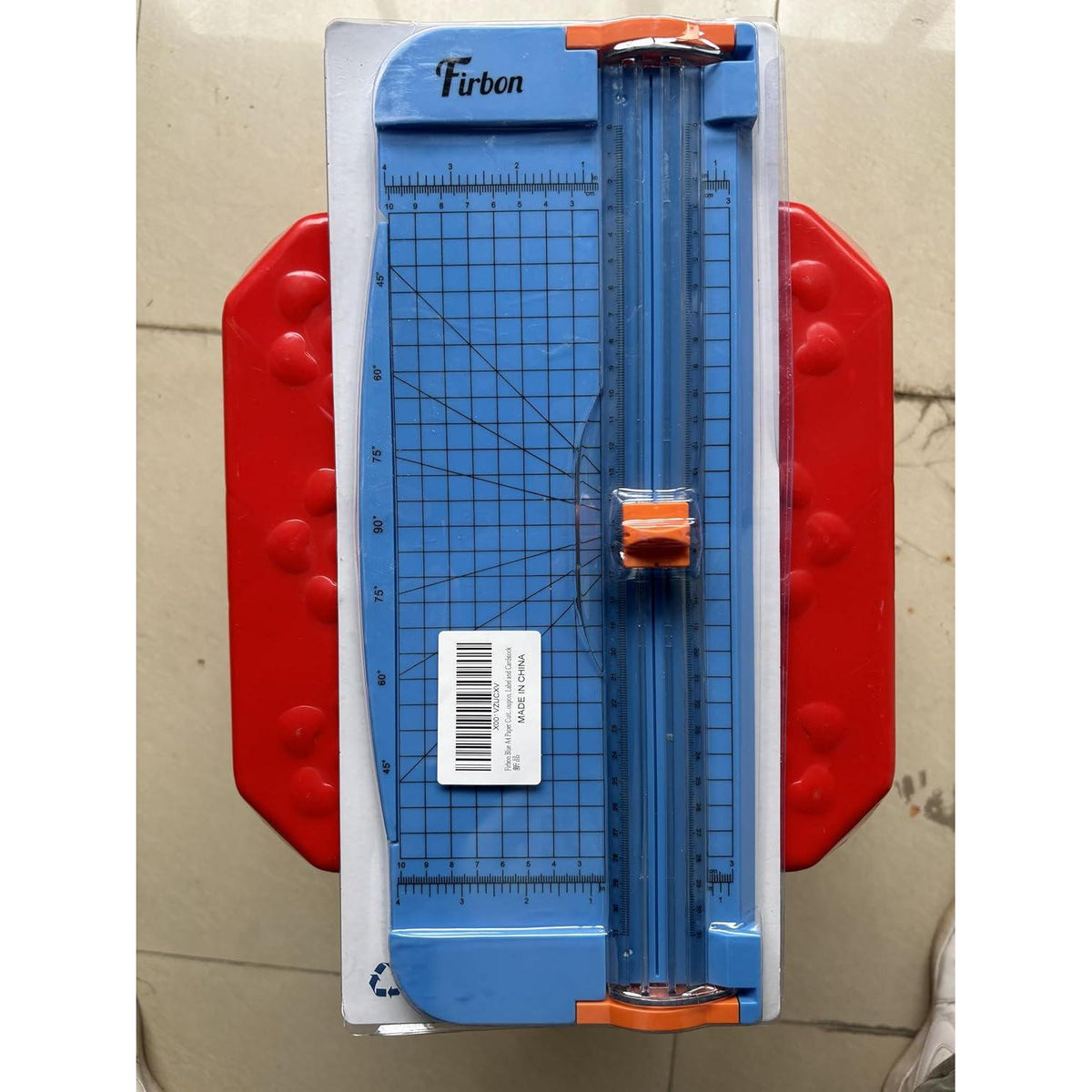 Firbon Blue A4 Paper Cutter, 12 Inch Titanium Straight Paper Trimmer With Side Ruler For Scrapbooking Craft, Paper, Coupon, Label, Cardstock,