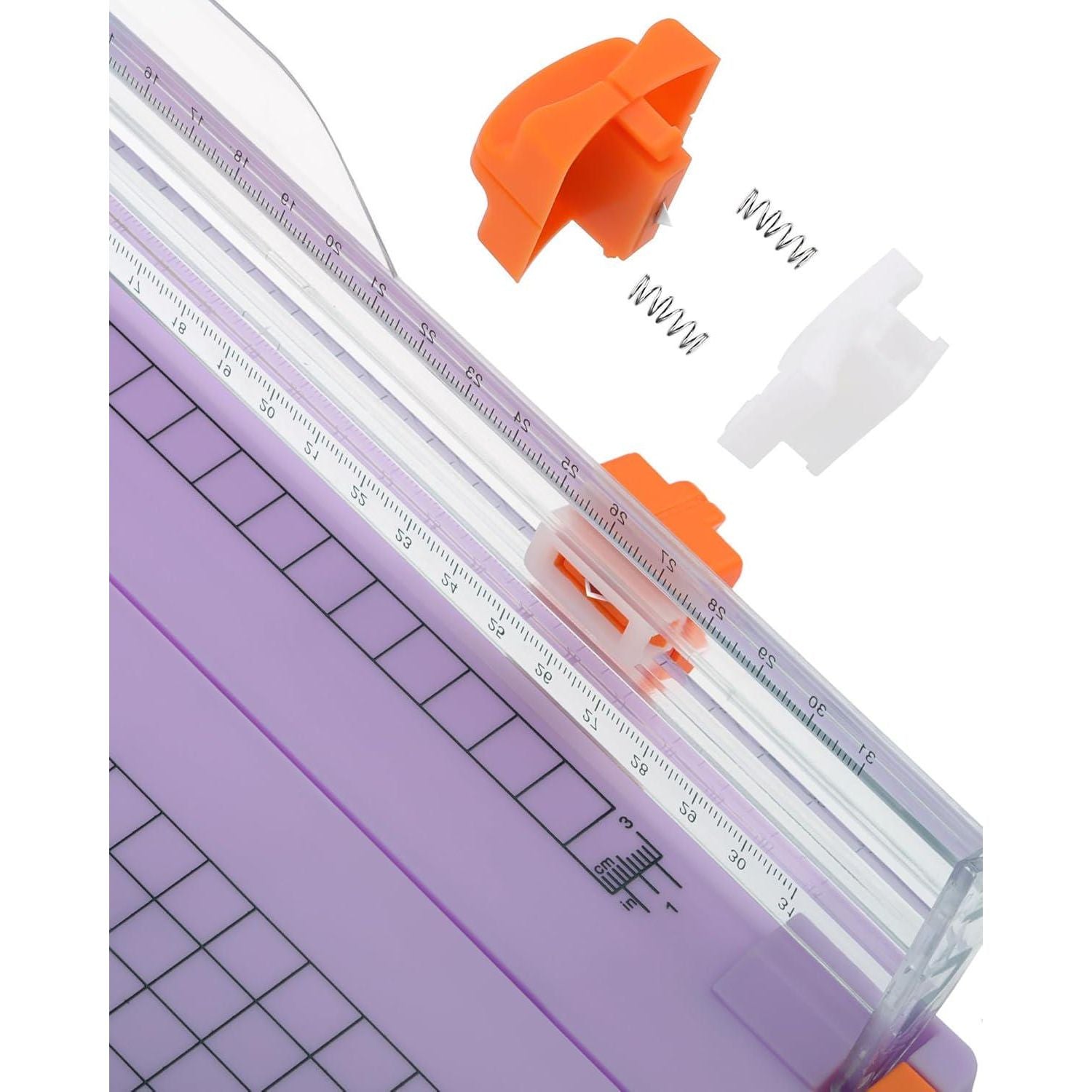 Firbon Purple A4 Paper Cutter, 12 Inch Titanium Straight Paper Trimmer With Side Ruler For Scrapbooking Craft, Paper, Coupon, Label, Cardstock,