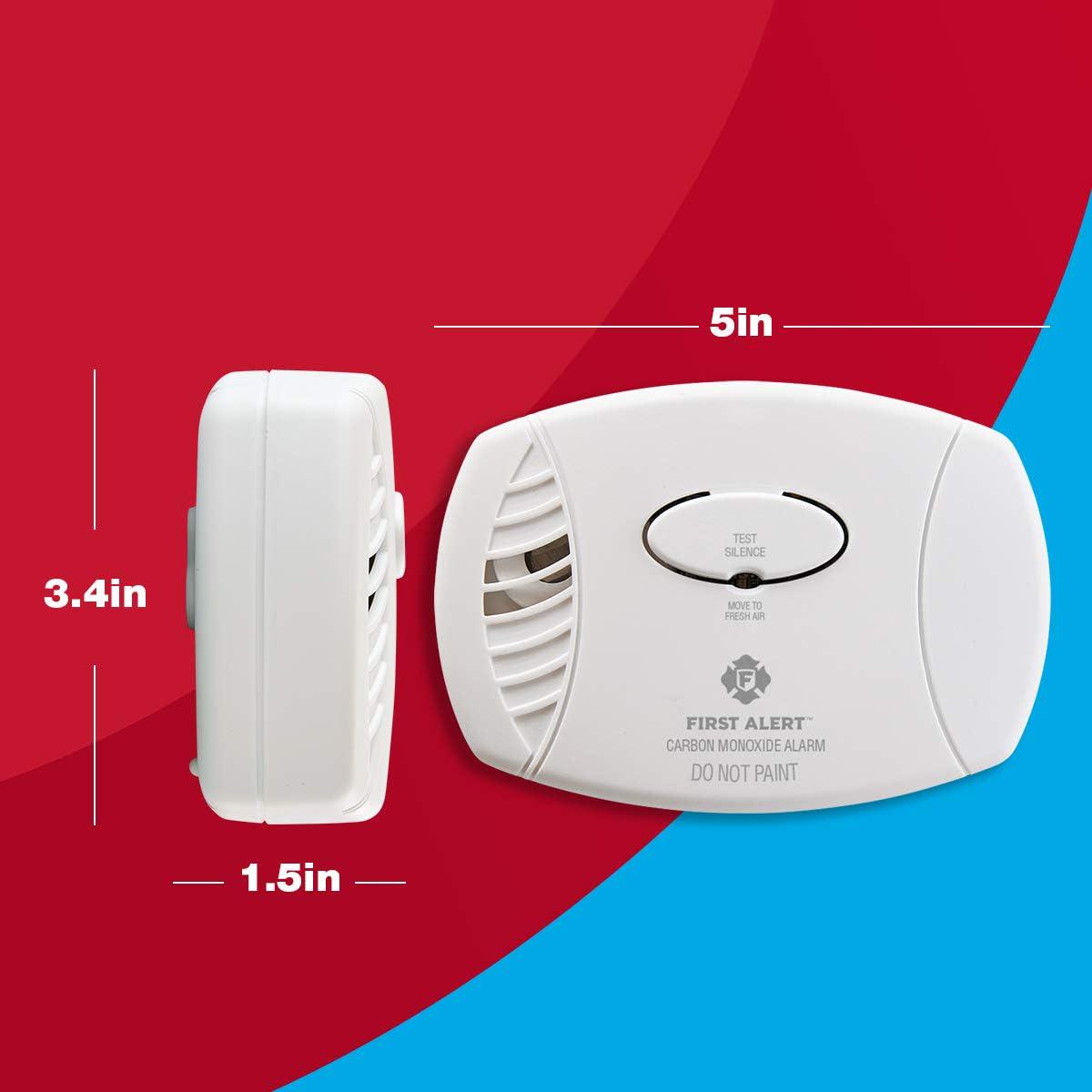 First Alert CO400 Carbon Monoxide Detector, Battery Operated, 6-Pack , White,029054015716