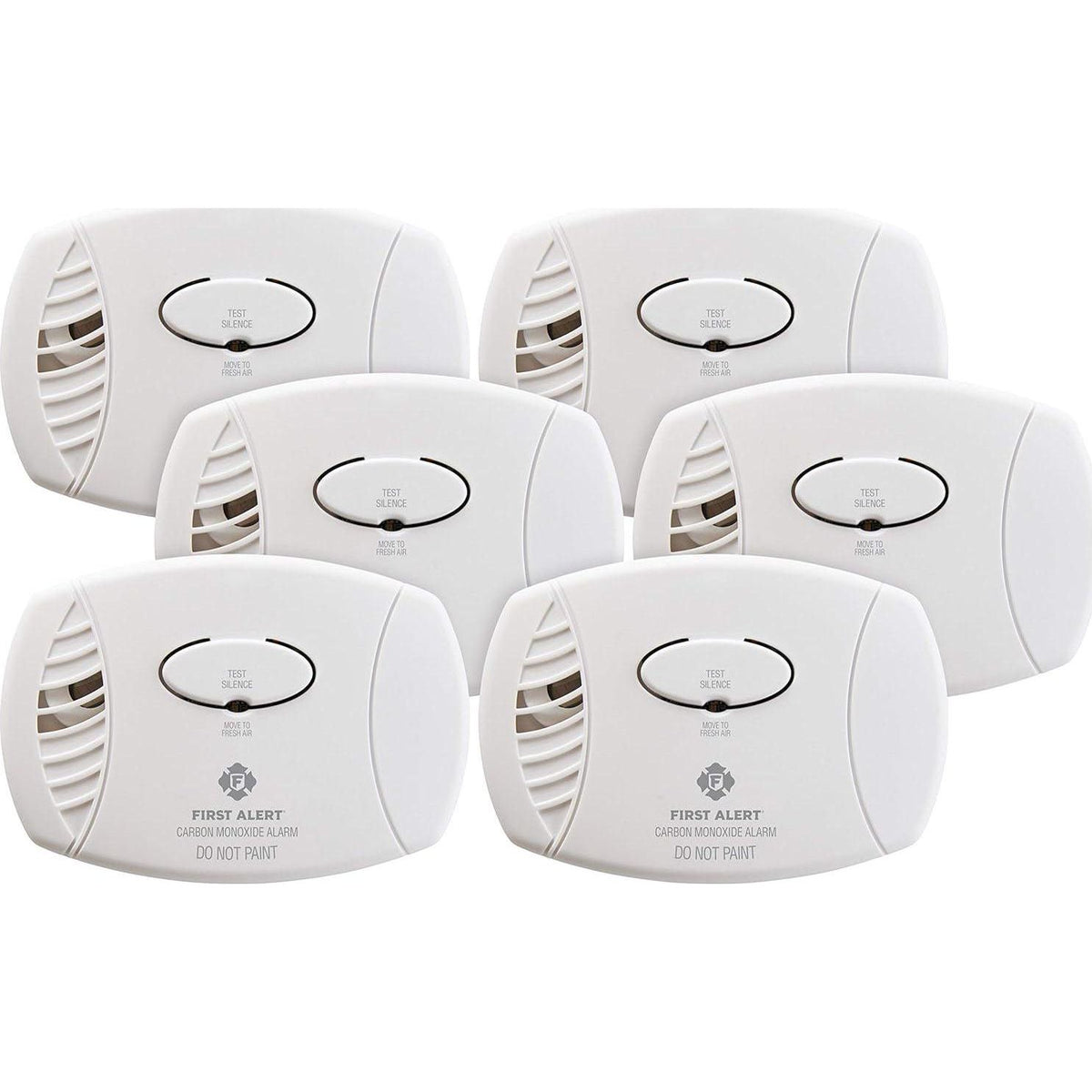 First Alert CO400 Carbon Monoxide Detector, Battery Operated, 6-Pack , White,029054015716