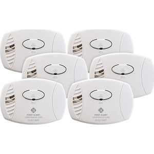 First Alert CO400 Carbon Monoxide Detector, Battery Operated, 6-Pack , White,029054015716