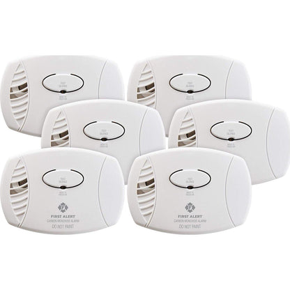 First Alert CO400 Carbon Monoxide Detector, Battery Operated, 6-Pack , White,029054015716