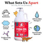 Fish Oil for Dogs 64 oz Salmon and Pollock Supplement Omega 3 EPA DHA for Itchy Skin and Heart Health