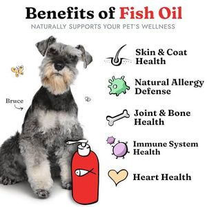 Fish Oil for Dogs 64 oz Salmon and Pollock Supplement Omega 3 EPA DHA for Itchy Skin and Heart Health