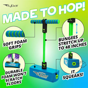 Flybar My First Foam Pogo Jumper for Kids Durable Bungee Toy for Toddlers Age 3 Plus Supports Up to 250 lbs