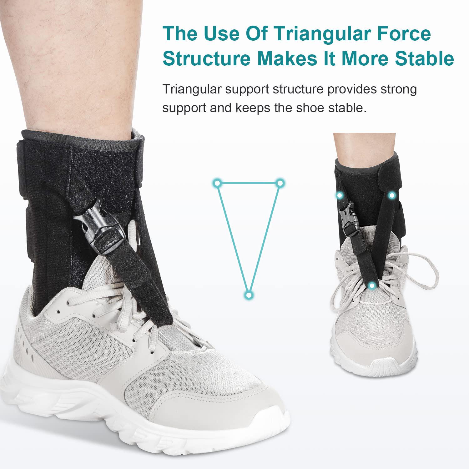 Foot Drop Brace For Walking Lifting Shoes, Drop Foot AFO Brace Help Raise Shoes, Foot Up Splint For Ankle, Improved Walking Gait, Prevent Falls And Injuries, For Left And Right Foot,Fits Women And Men,