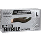 ForPro Disposable Nitrile Gloves, Chemical Resistant, Powder-Free, Latex-Free, 4mil, Black, Large, 100 Count