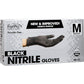 ForPro Professional Collection Disposable Nitrile Gloves, Powder-Free, Latex-Free, 100 Count (Medium, Black)