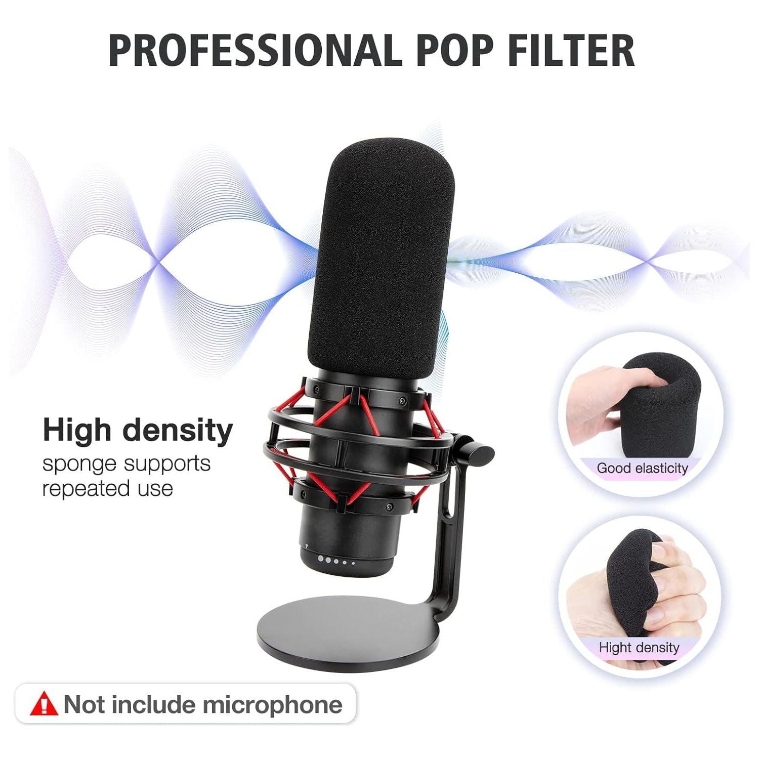For HyperX QuadCast S White Boom Arm - White Mic Arm Compatible With Hyper X QuadCast, Microphone Boom Arm With Pop Filter, Improve Sound Quality, Mic Boom Arm For Hyperx QuadCast By SUNMON,