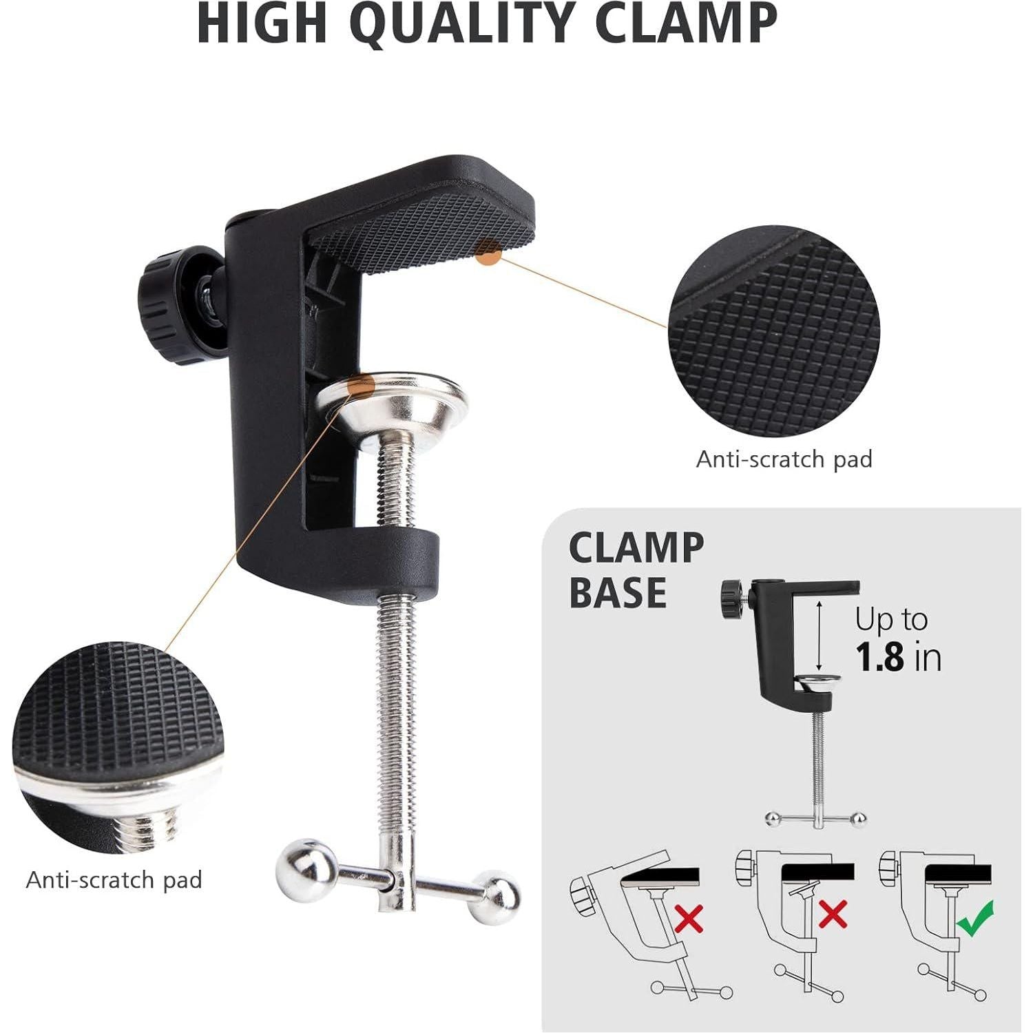 For HyperX QuadCast S White Boom Arm - White Mic Arm Compatible With Hyper X QuadCast, Microphone Boom Arm With Pop Filter, Improve Sound Quality, Mic Boom Arm For Hyperx QuadCast By SUNMON,