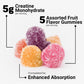 Force Factor Creatine Gummies, 5g Creatine Monohydrate per Serving, Muscle Gain & Strength, Assorted Fruit Flavors, 30 Servings