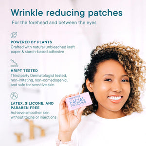FROWNIES Forehead And Between The Eyes Facial Patches - Hypoallergenic Patches To Smooth And Soften Forehead Horizontal And Eleven Lines - For Overnight Use, 144 Count