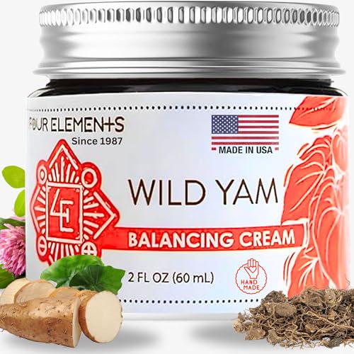Four Elements Wild Yam Balancing Cream, 2 oz, Herbal Formula, Award-Winning Skincare, Crafted in USA, Natural Support