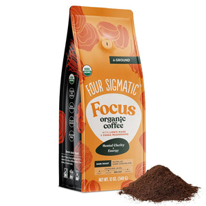 Four Sigmatic Four Sigmatic Focus Mushroom Coffee | Organic Ground Coffee With Lion's Mane Mushroom And Chaga For Better Focus And Immune Support | 12oz Bag