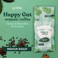 Four Sigmatic Happy Gut Organic Ground Coffee, Medium Roast, Immune-Boosting Probiotic Mushroom Coffee with Chaga & Turkey Tail, 12oz Bag