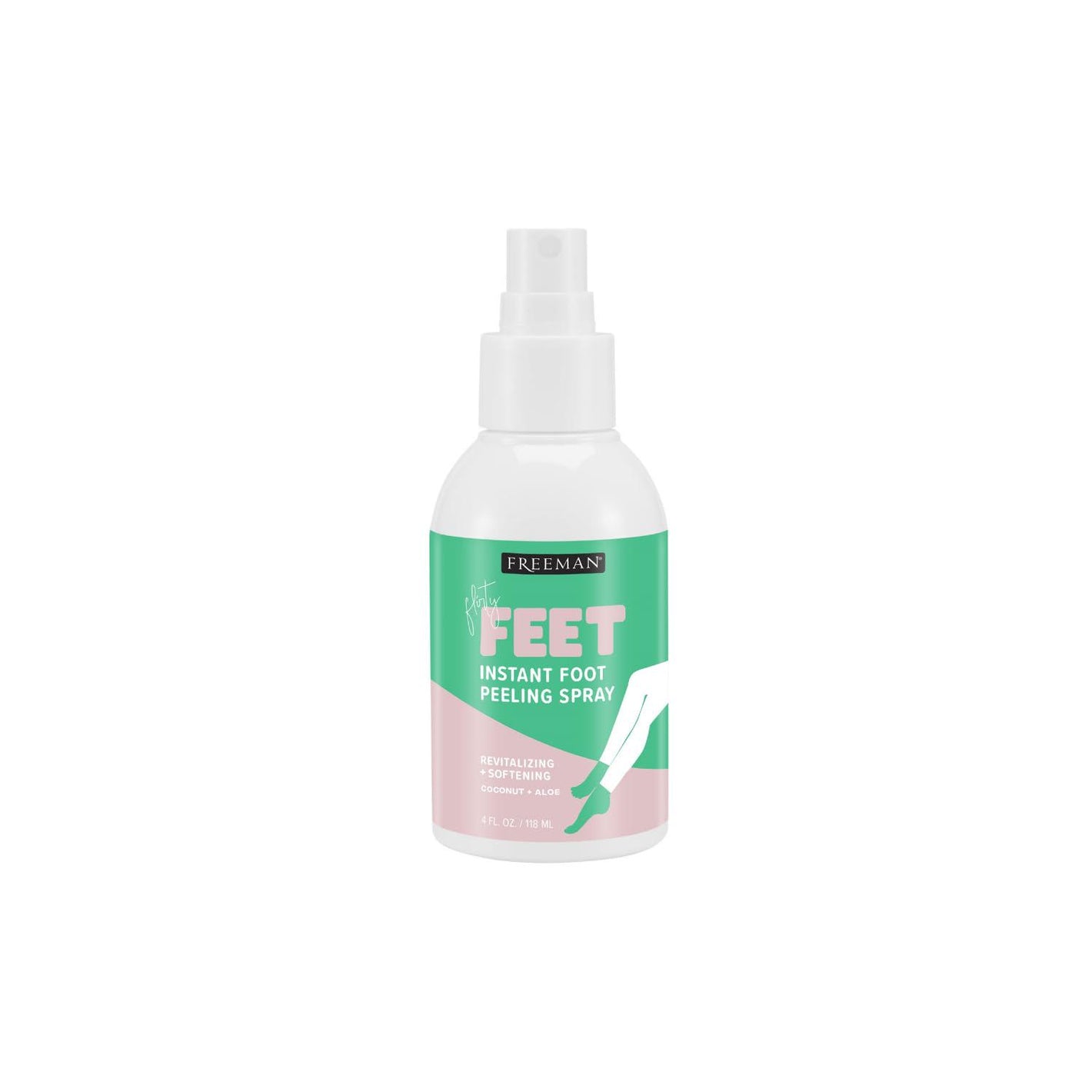 Freeman Freeman Flirty Feet Instant Foot Peeling Spray, Exfoliating Foot Mask For Summer, Moisturizing And Smooth Dry, Cracked Heels, Remove Dead Skin Quickly, Cruelty-Free And Vegan, 4 Fl.oz./ 118 Ml Bottle