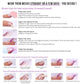 BTArtbox French Tip Press On Nails - BTArtbox White Almond Medium Reusable Stick On Nails In 15 Sizes - 30 Soft Gel Fake Nail Kit For Women Gift, Classic