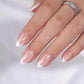 BTArtbox French Tip Press On Nails - BTArtbox White Almond Medium Reusable Stick On Nails In 15 Sizes - 30 Soft Gel Fake Nail Kit For Women Gift, Classic