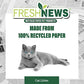 Fresh News Recycled Paper Cat Litter, 12 lb Bag, Odor-Controlled, Eco-Friendly, Pellet Formula