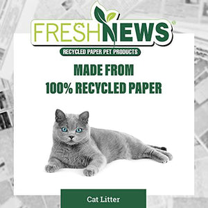 Fresh News Recycled Paper Cat Litter, 12 lb Bag, Odor-Controlled, Eco-Friendly, Pellet Formula