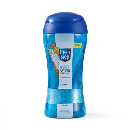 Fresh Step Cat Litter Deodorizer Crystals Fresh Scent Odor Eliminator 15 oz
