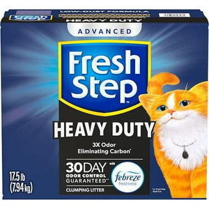 Fresh Step Clumping Cat Litter, Heavy Duty Odor Control, Long-Lasting, 17.5 lb Box