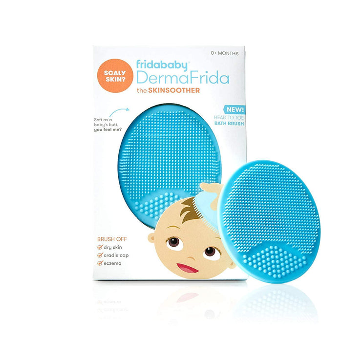 Frida Baby Dermafrida Skinsoother Baby Bath Brush, Cradle Cap Treatment for Dry Skin and Eczema, 1 Pack