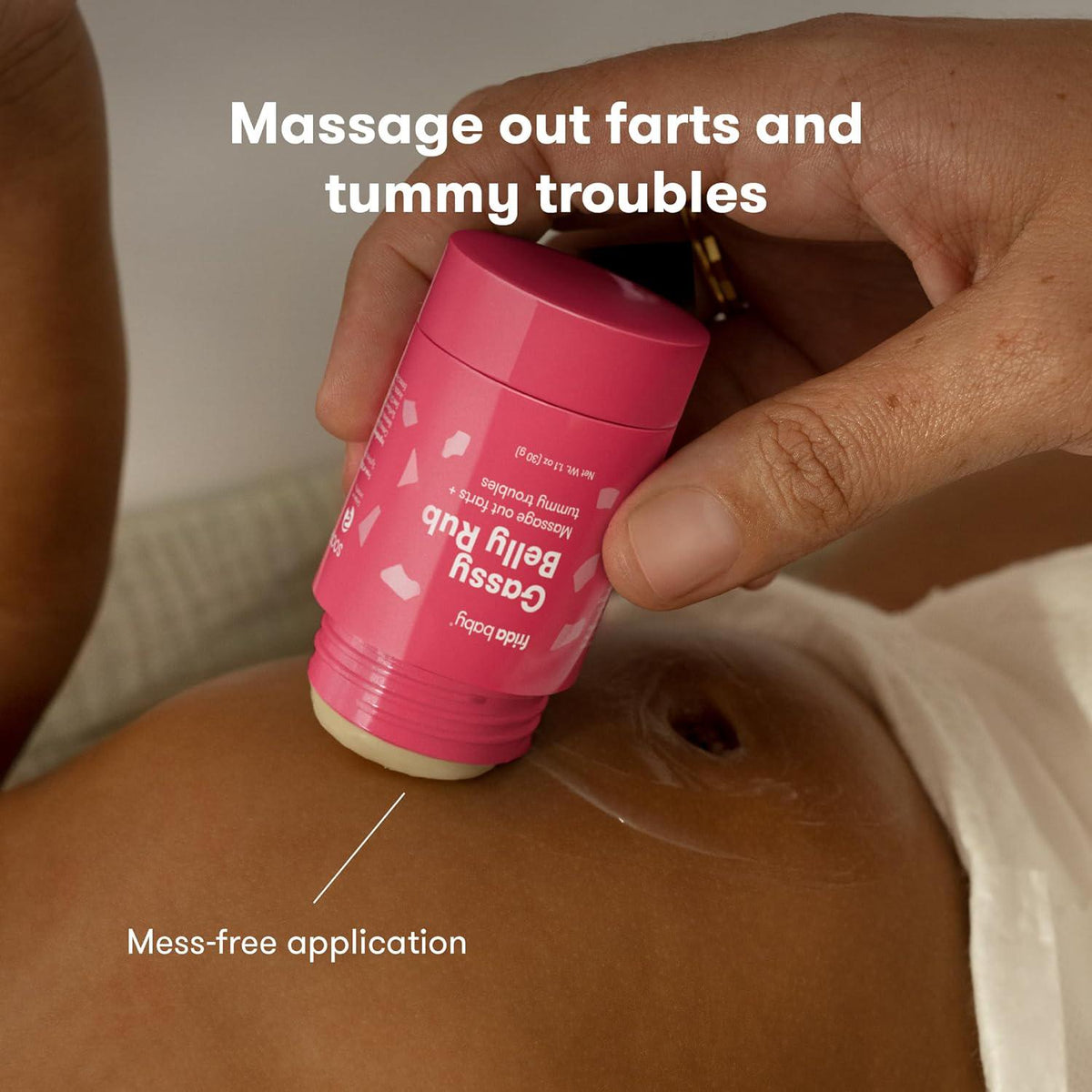 Frida Baby Gassy Belly Rub | Infant Gas Relief | Baby Gas Relief Rub For Belly Massages Made With Natural Oils,
