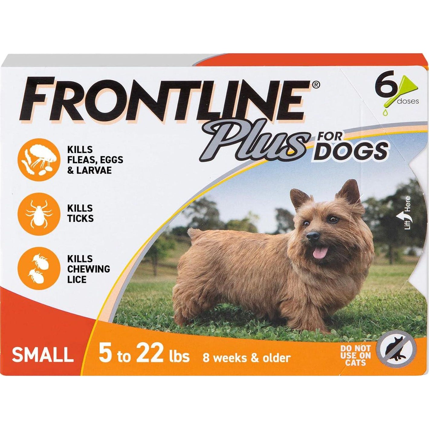 Frontline Plus Flea and Tick Treatment for Small Dogs 5 22 lbs 6 Monthly Treatments