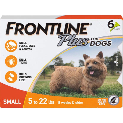Frontline Plus Flea and Tick Treatment for Small Dogs 5 22 lbs 6 Monthly Treatments