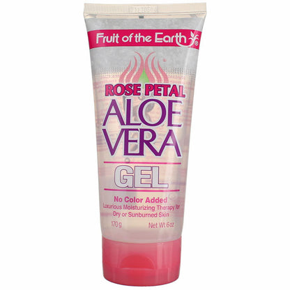Fruit of the Earth Aloe Vera Gel 100%, Rose Petal, 6 oz