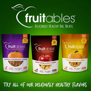 Fruitables Dog Treats, Pumpkin & Apple Flavor, Low Calorie, Wheat-Free, 7 oz Bag